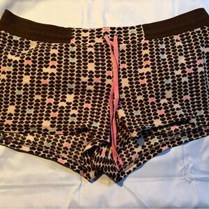 Joe Boxer Women's Patterned Sleep Shorts - Black and Pink